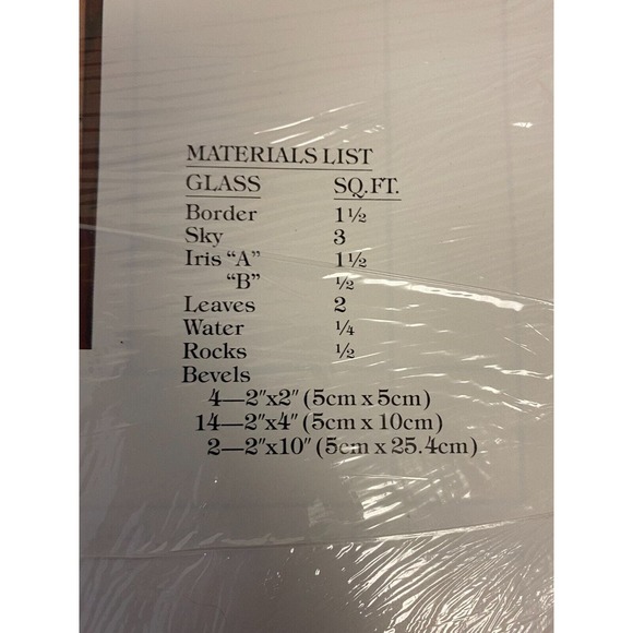 Vintage Judy Miller Publication Iris Floral Stained Glass Pattern 18"x32" HT-22 - Picture 4 of 6